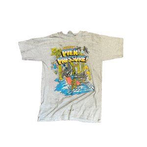 Vintage Rare 1992 Sharky Pier Pressure Shirt Medium Location Novelty